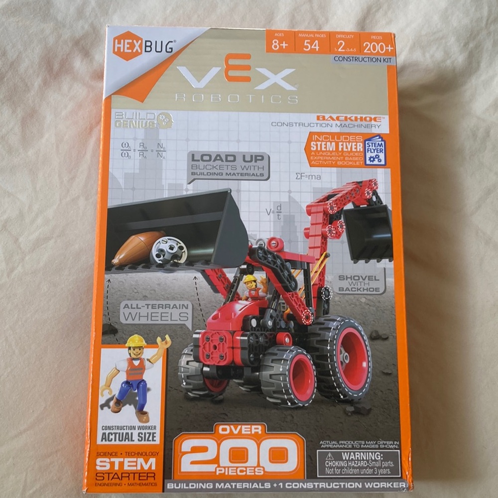 NWT Hex Bug Vex Robotics STEM building construction kit- Backhoe Loader